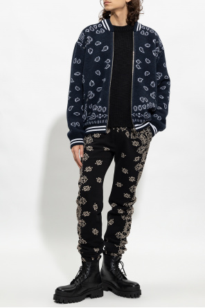 Sweatpants with paisley pattern od Amiri