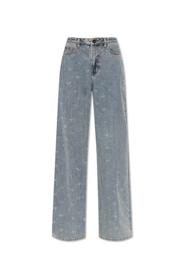 Jeans with shimmering appliqués od Self-Portrait