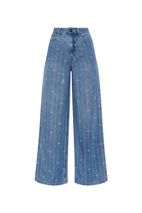 Jeans with shimmering sequins od Self-Portrait