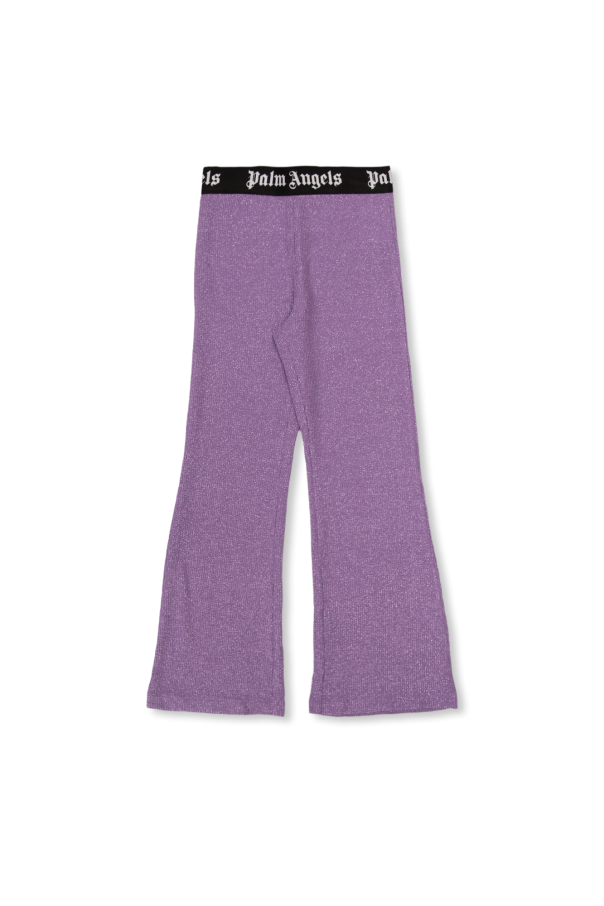 Trousers with lurex yarn od Palm Angels Kids