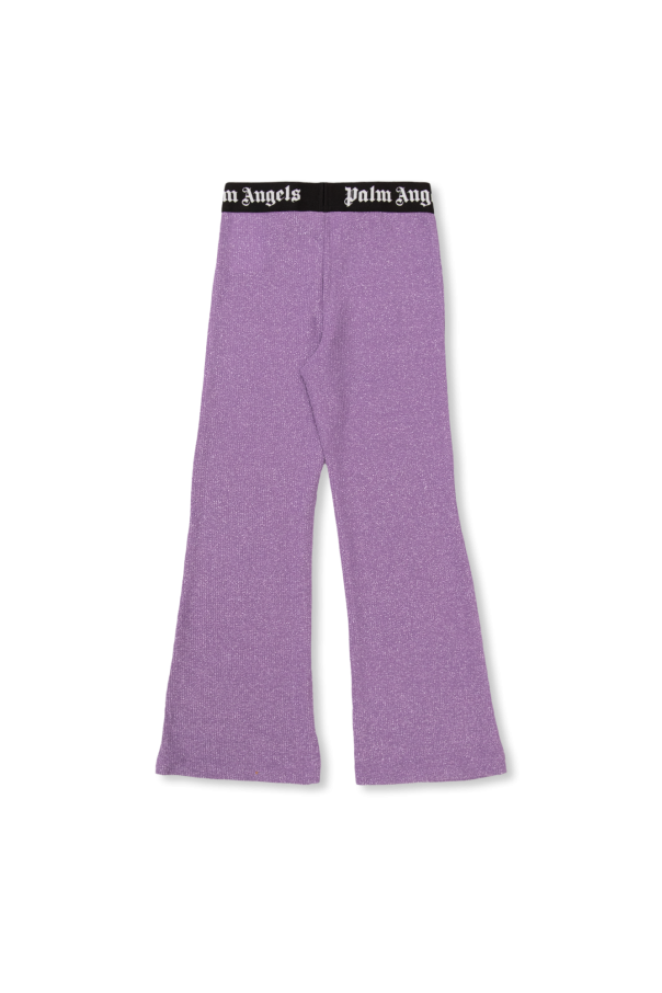 Palm Angels Kids dress trousers with lurex yarn