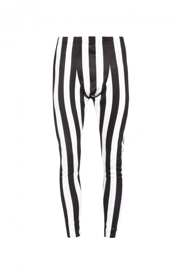 Comme des Garçons Homme Plus Striped leggings