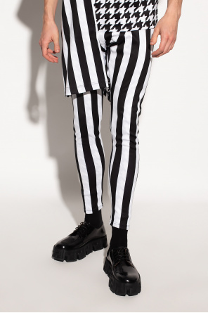 Comme des Garçons Homme Plus Striped leggings
