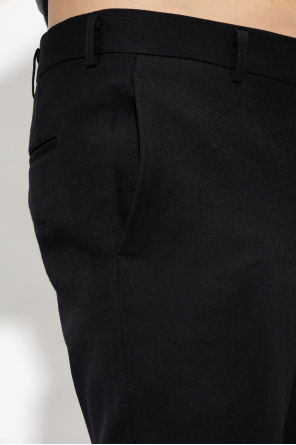 La DoubleJ printed long-sleeved midi dress Wool trousers