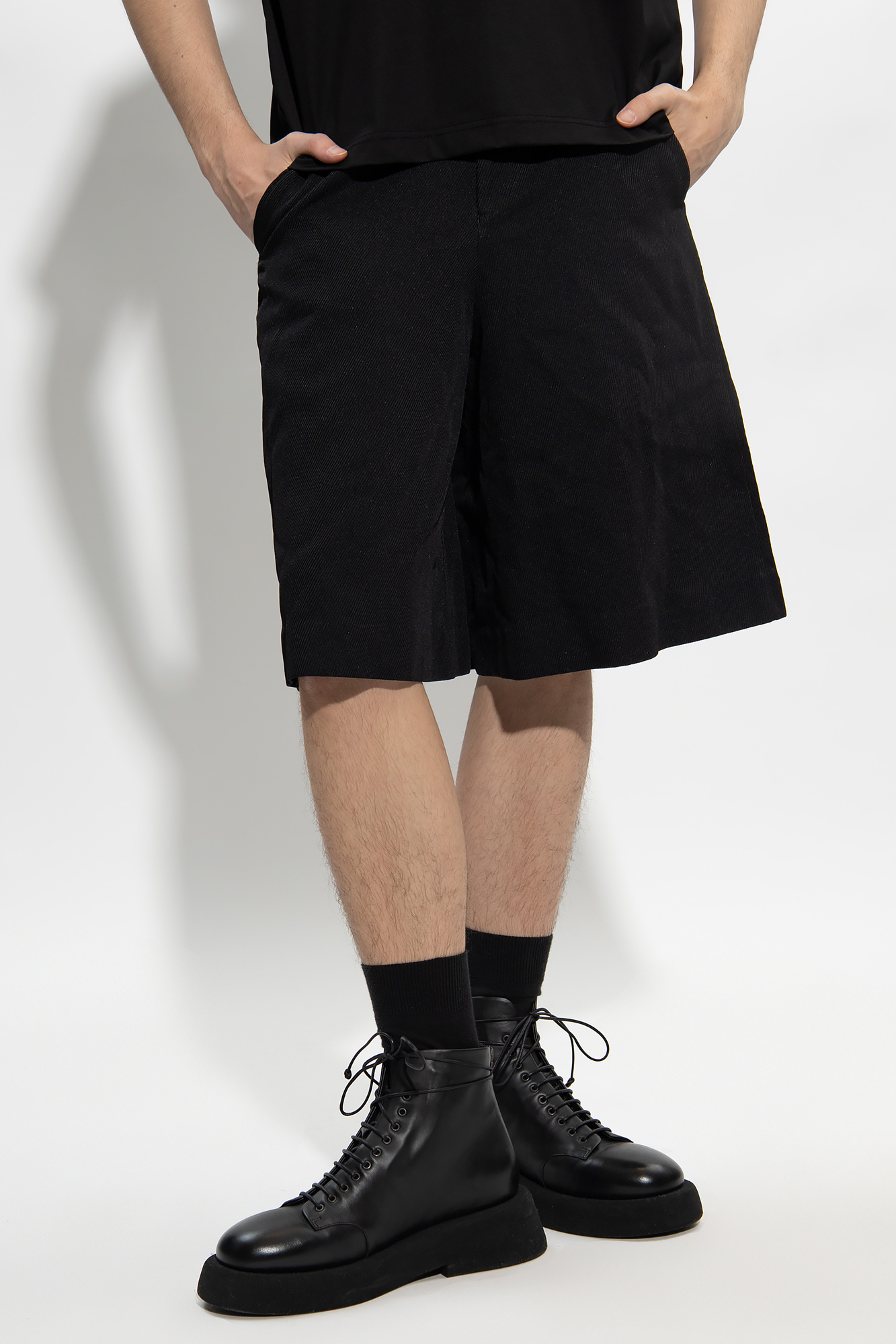 sequin-embellished panelled track shorts Viola Ribbed shorts