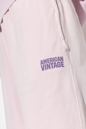 American Vintage Pantaloni de trening cu logo imprimat