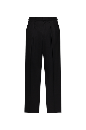 Wool pleated trousers