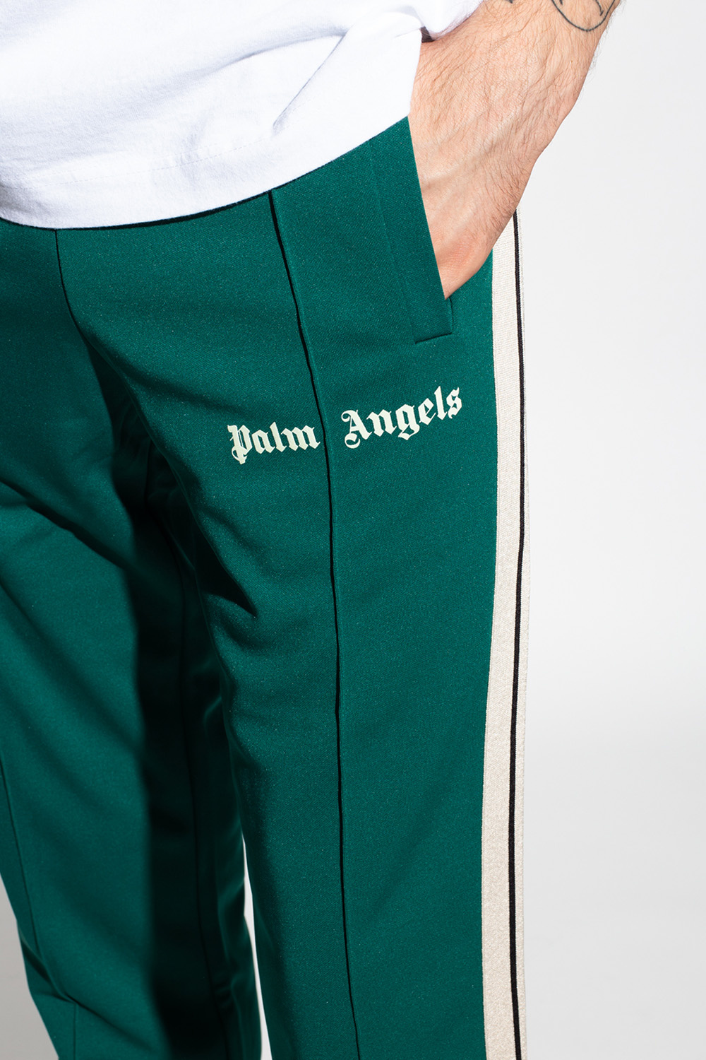 Palm Angels high-waisted flared shorts Schwarz