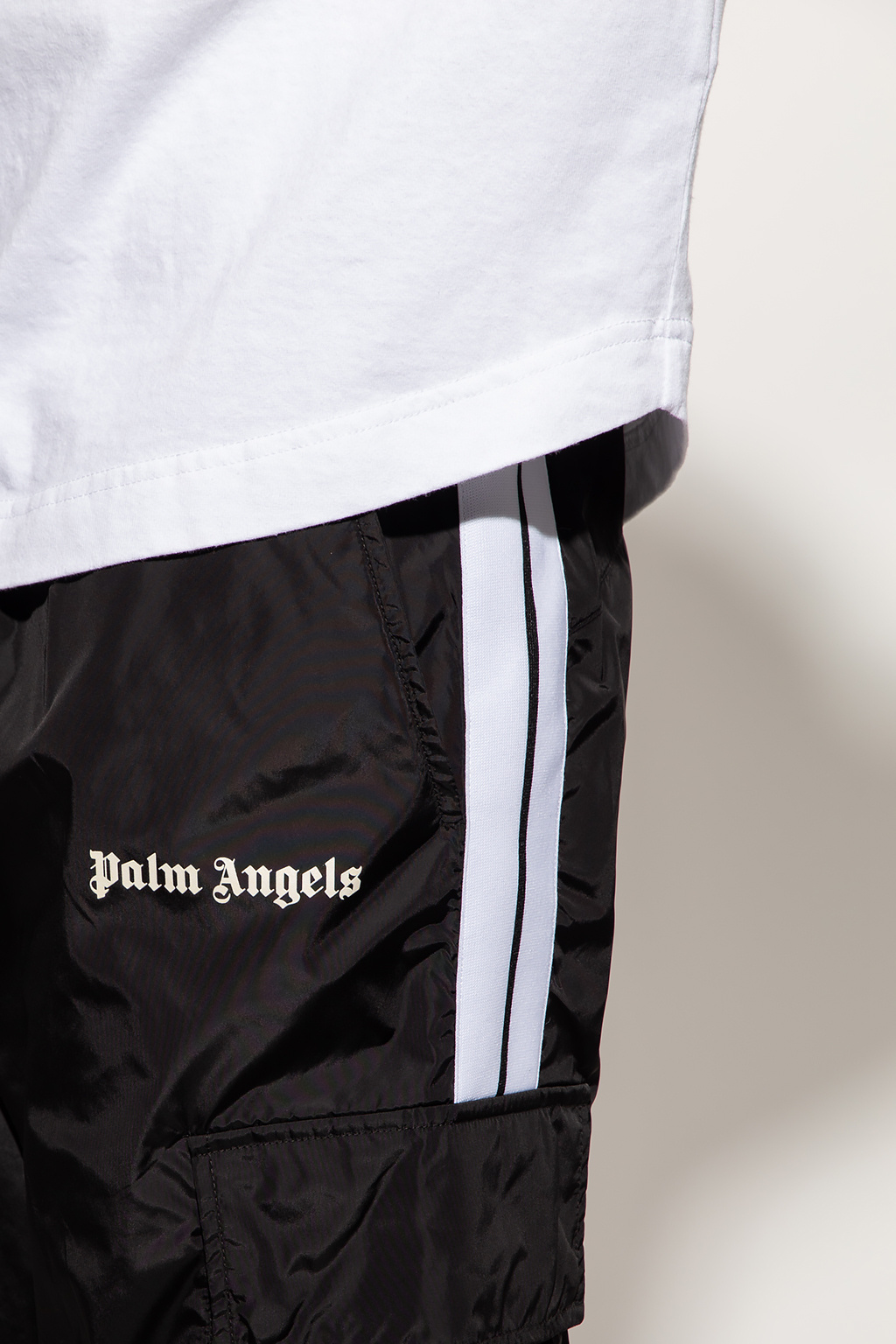 Palm Angels linen pleat front trousers chloe trousers