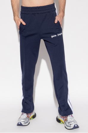 Palm Angels adidas Training Aeroknit Blaue Shorts mit 3 Streifen