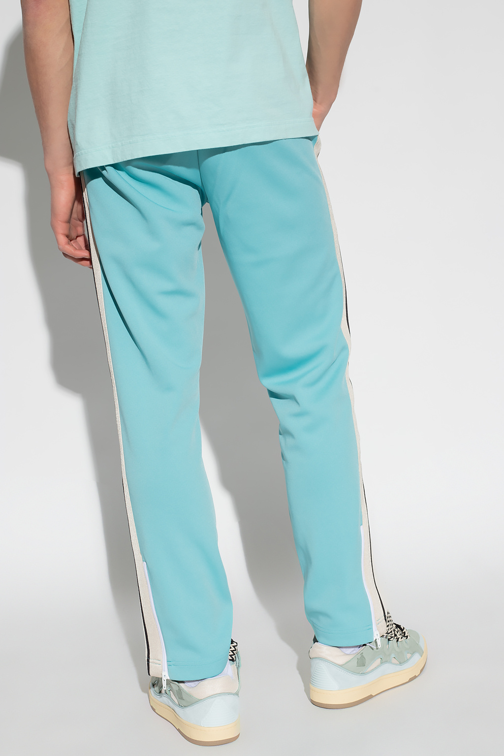 LIGHT BLUE TRACK PANTS in blue - Palm Angels® Official