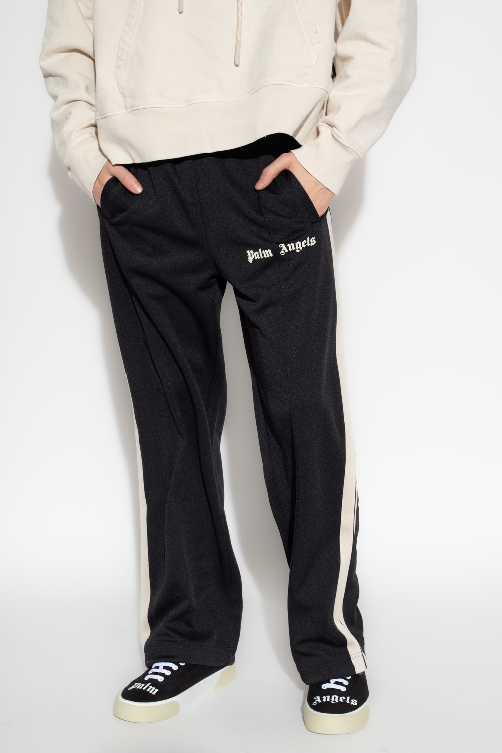 Palm Angels VETEMENTS logo waistband mid-rise leggings