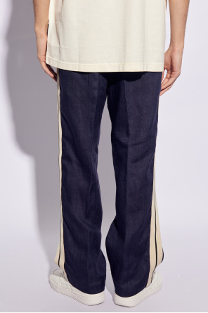 Palm Angels Linen trousers with logo