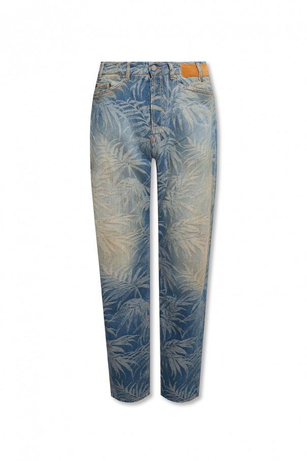 Palm Angels Jeans with floral motif