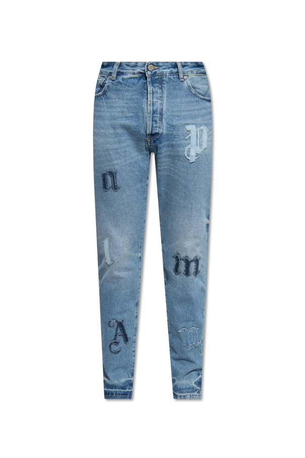Palm Angels Jeans with logo patches