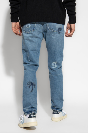 Palm Angels Jeans with logo patches