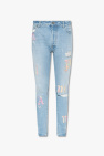 Palm Angels BLUE Jeans with patches
