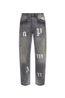 Palm Angels Jeans with raw finish