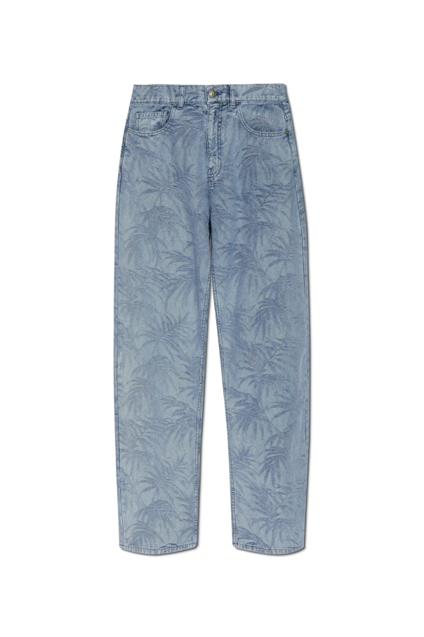 Palm Angels Jeans with floral motif