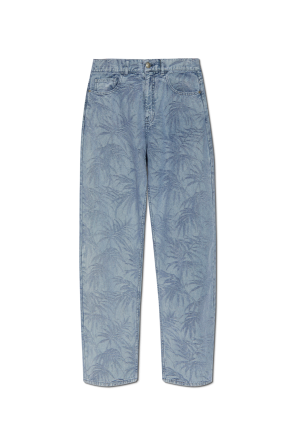 Jeans with floral motif