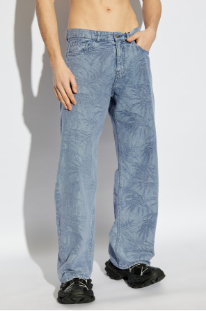 Palm Angels Jeans with floral motif
