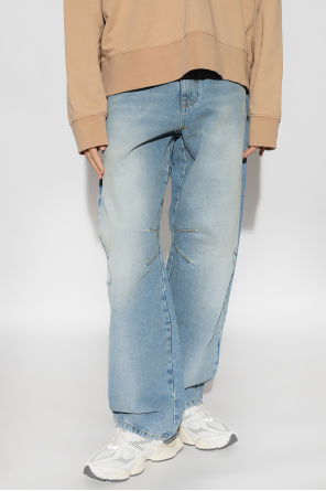 Palm Angels mid-rise cropped jeans Blu
