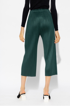 Issey Miyake Pleats Please Ribbed culotte MC2 trousers