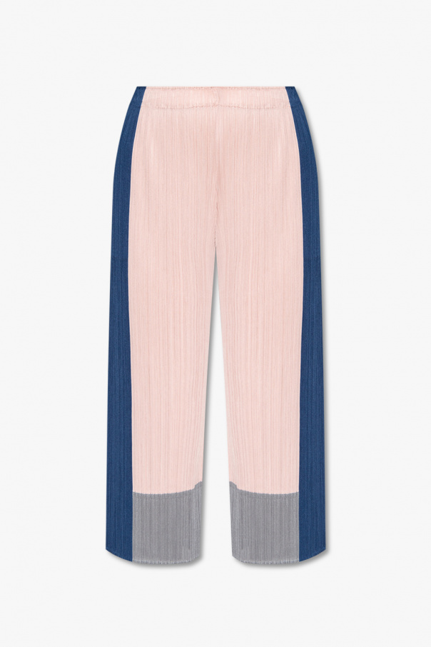 Issey Miyake Pleats Please Pleated flared trousers
