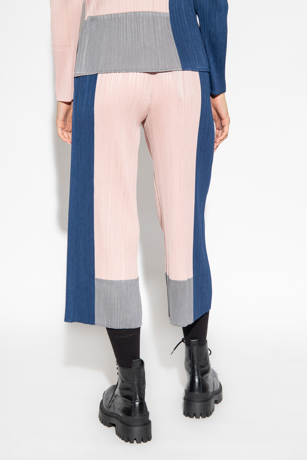 Issey Miyake Pleats Please Pleated flared trousers