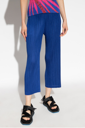 Pleats Please Issey Miyake Pleated tiered trousers