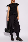 Pleats Please Issey Miyake BLACK Striped Pants Issey Miyake Pleats Please