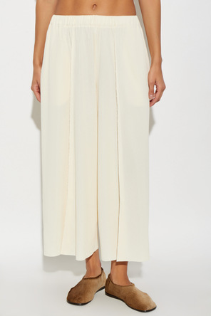 Pleats Please Issey Miyake Панталон с широки крачоли с ръб
