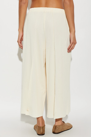 Pleats Please Issey Miyake Панталон с широки крачоли с ръб