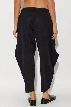 Pleats Please Issey Miyake Wide-leg pleated trousers