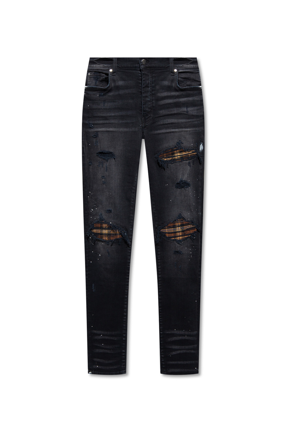 Cut Out Waist Straight Fit Jeans