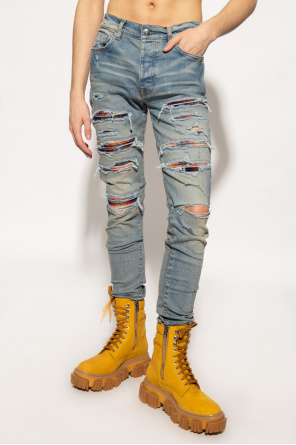 Amiri ‘Plaid Thrasher’ skinny jeans