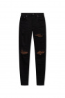 R13 Jeans-Shorts in Distressed-Optik Rosa