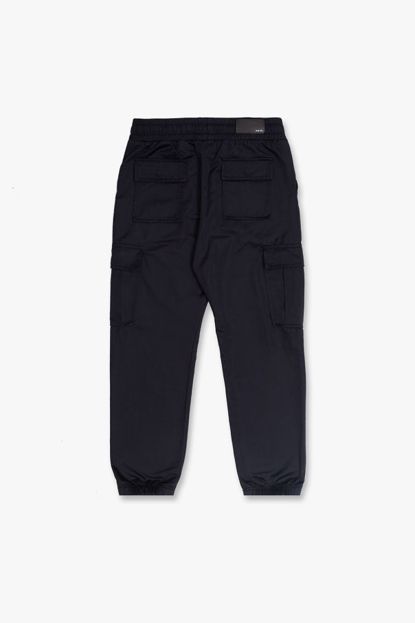 Amiri Kids trousers leather with logo
