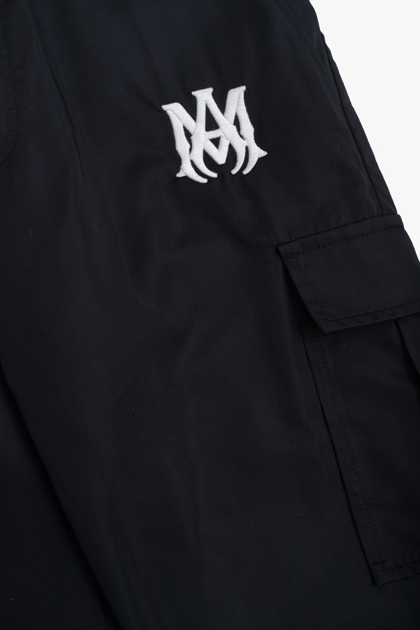 Amiri Kids trousers leather with logo