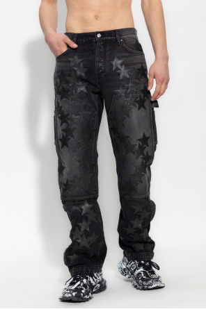 Amiri Jeans with star-shaped patches