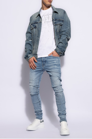 Jeans with sparkling inserts od Amiri