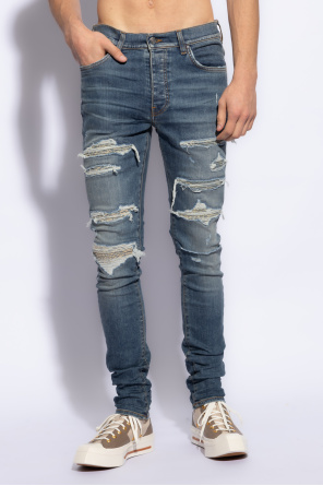 Amiri diag-print detail jeans