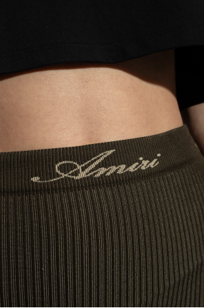 Amiri Ribbed leggings with logo
