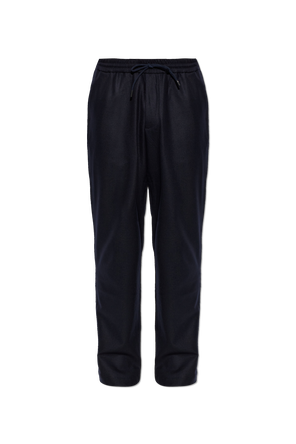 Wool trousers with belt