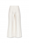 floral lace-panelled shift dress White
