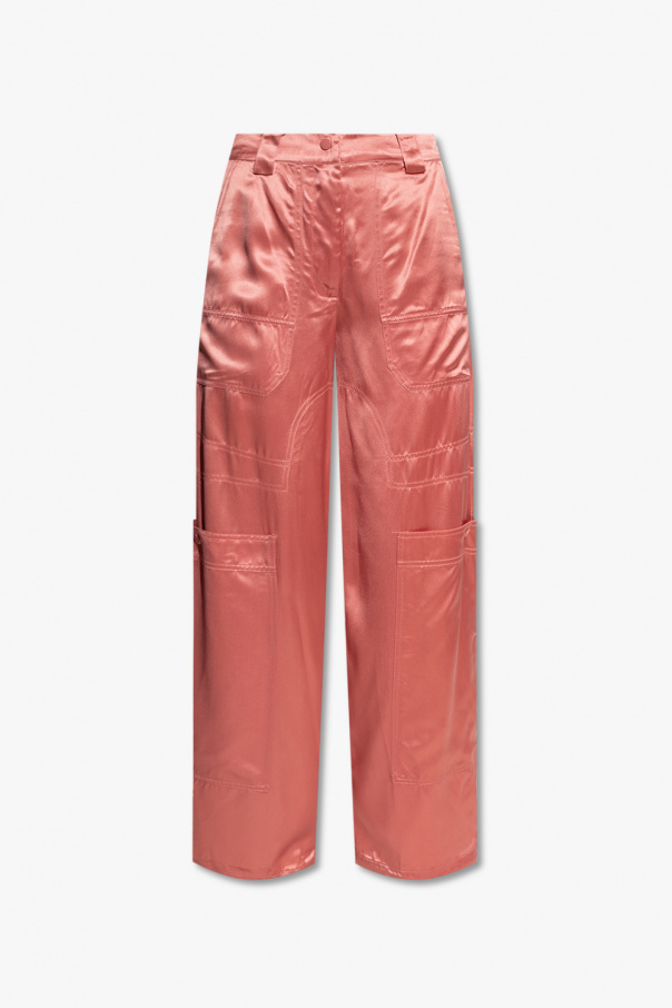 Cult Gaia ‘Wynn’ satin cargo ancha trousers