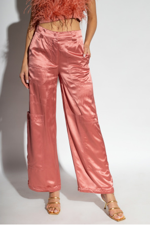 Cult Gaia ‘Wynn’ satin cargo ancha trousers