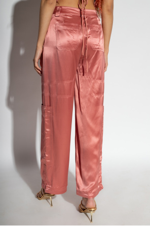 Cult Gaia ‘Wynn’ satin cargo ancha trousers