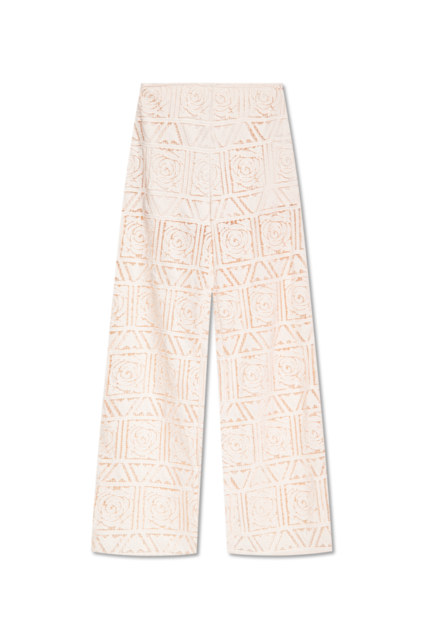 ‘Sia’ openwork trousers floral-print od Cult Gaia