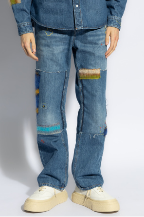 Marni Yellow Patched jeans